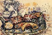 Paul Signac The still life having bottle oil